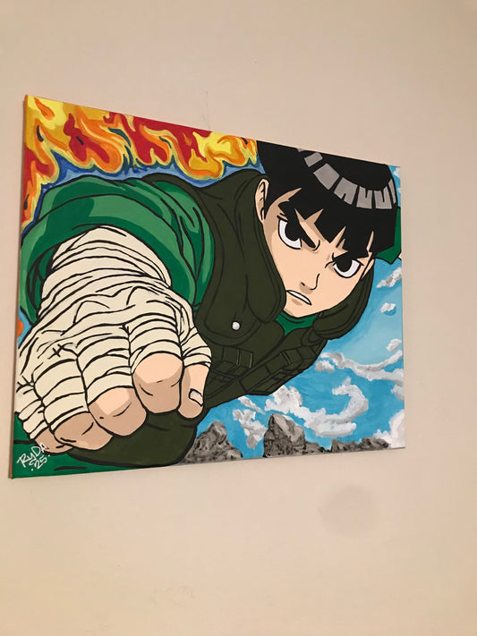 Metal Lee in acrylic paint on 16x20” canvas