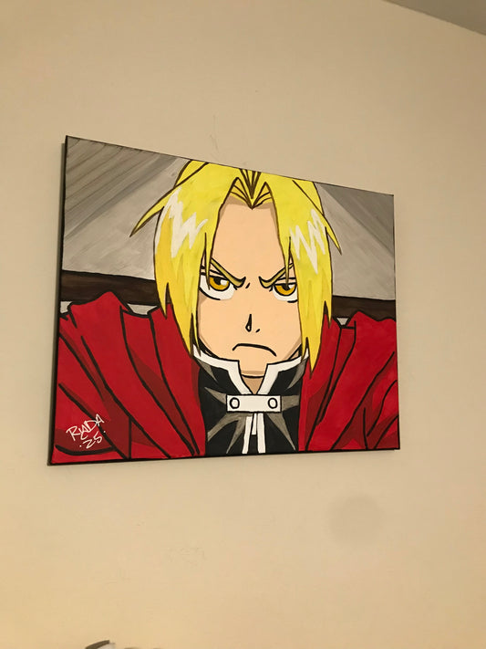 Edward Elric acrylic paint on 16x20” canvas