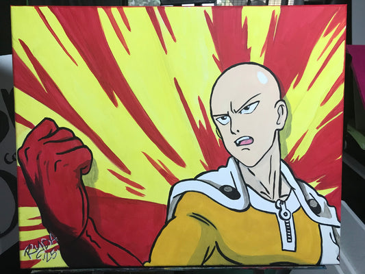 Saitama Acrylic painting on canvas
